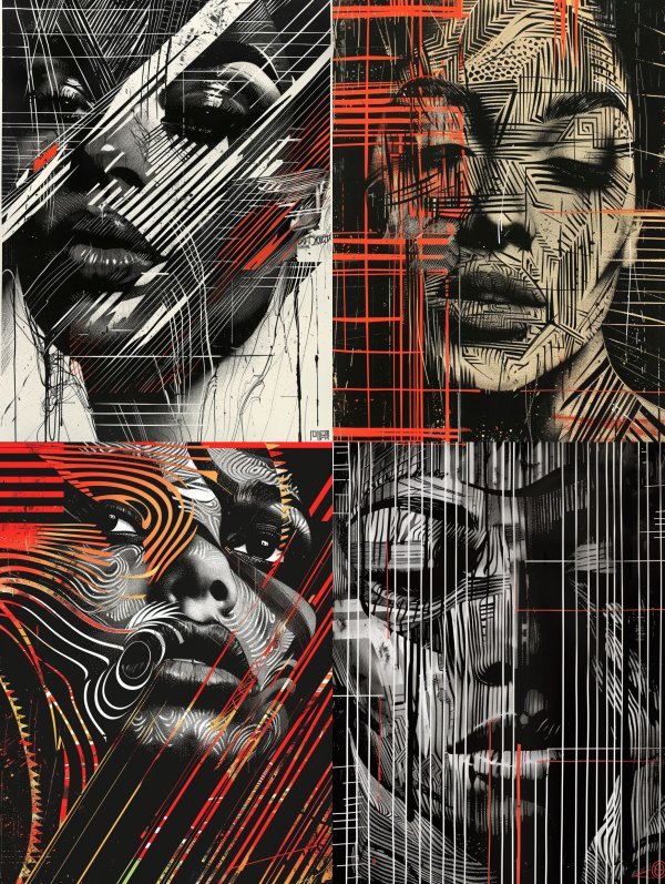 Fragmented Portraits in Linear Motion