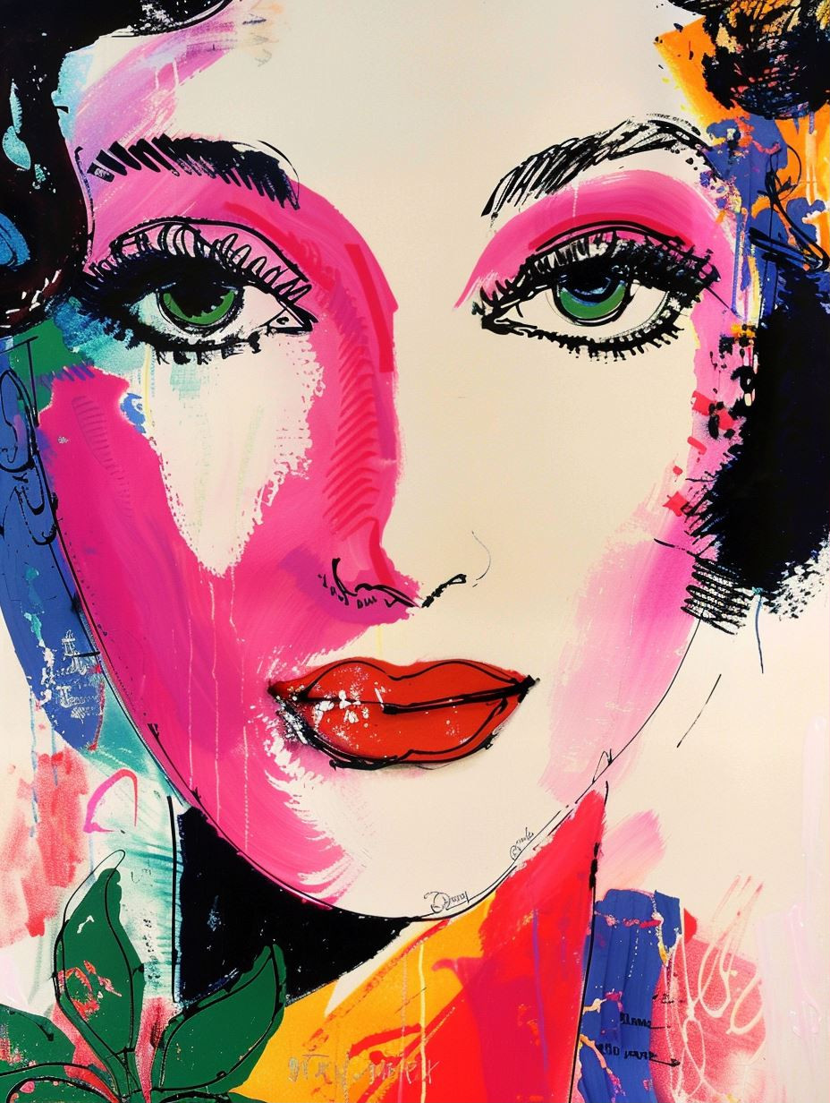 Vibrant Abstract Female Portraits - Image 1