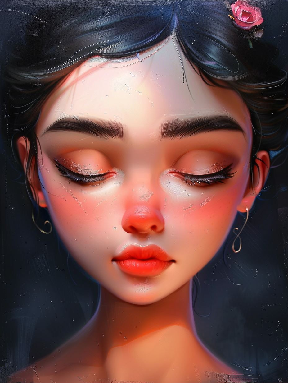 Ethereal Glow Serene Portrait