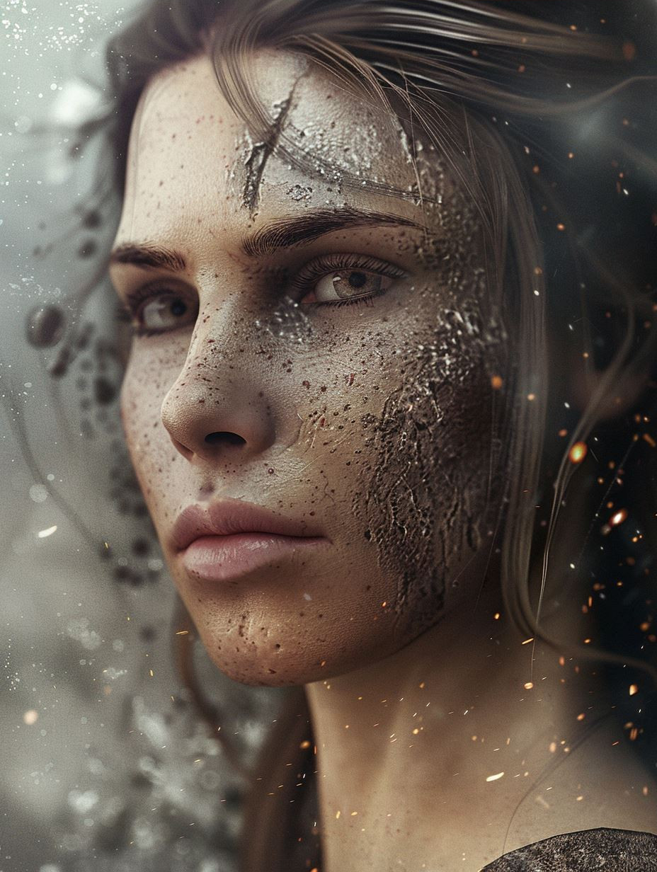 Ethereal Gaze in Frozen Mist - Image 3