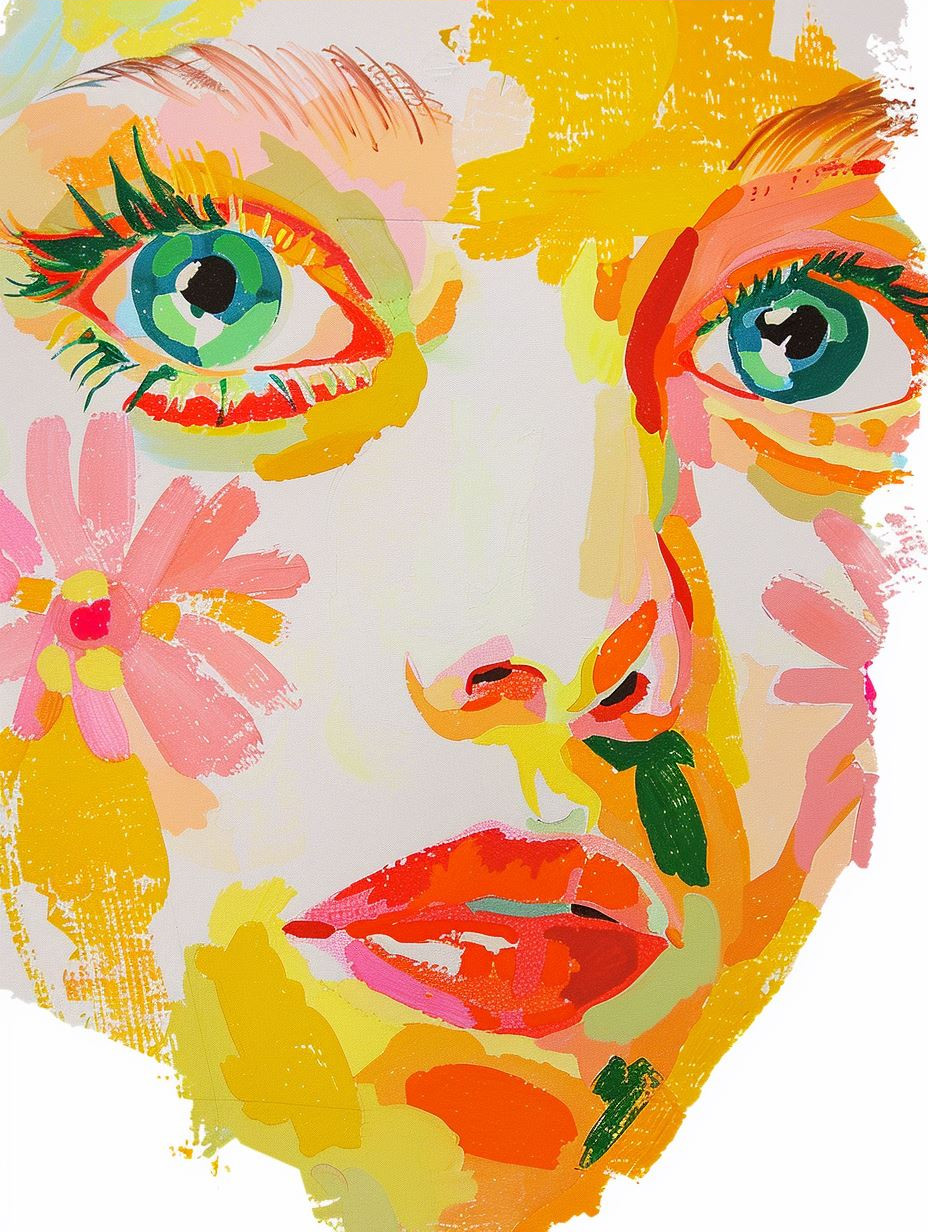 Vibrant Abstract Floral Portraits - Image 3