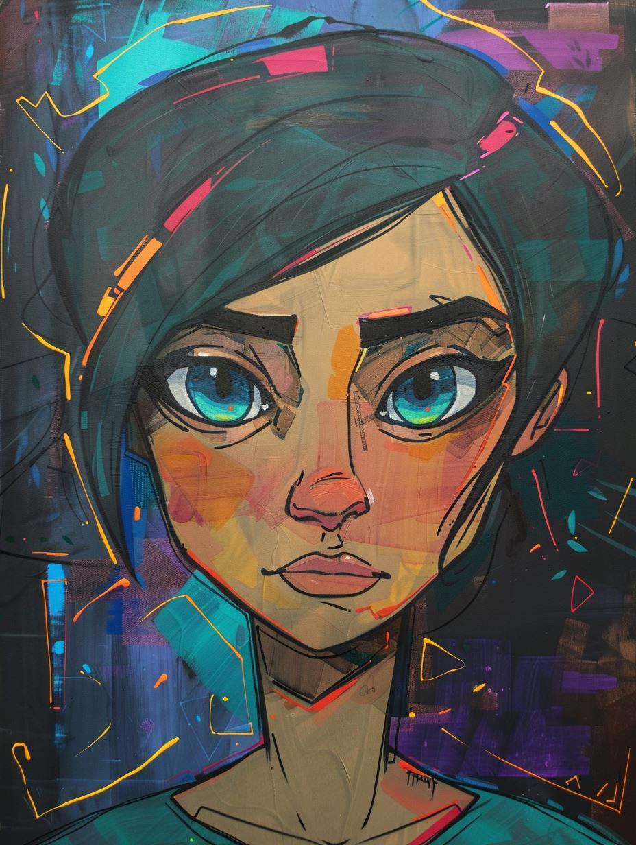 Neon Cyberpunk Portrait Studies - Image 2