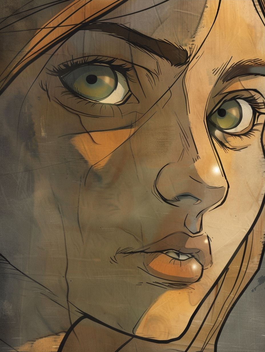 Shadowed Gaze Sketch - Image 3