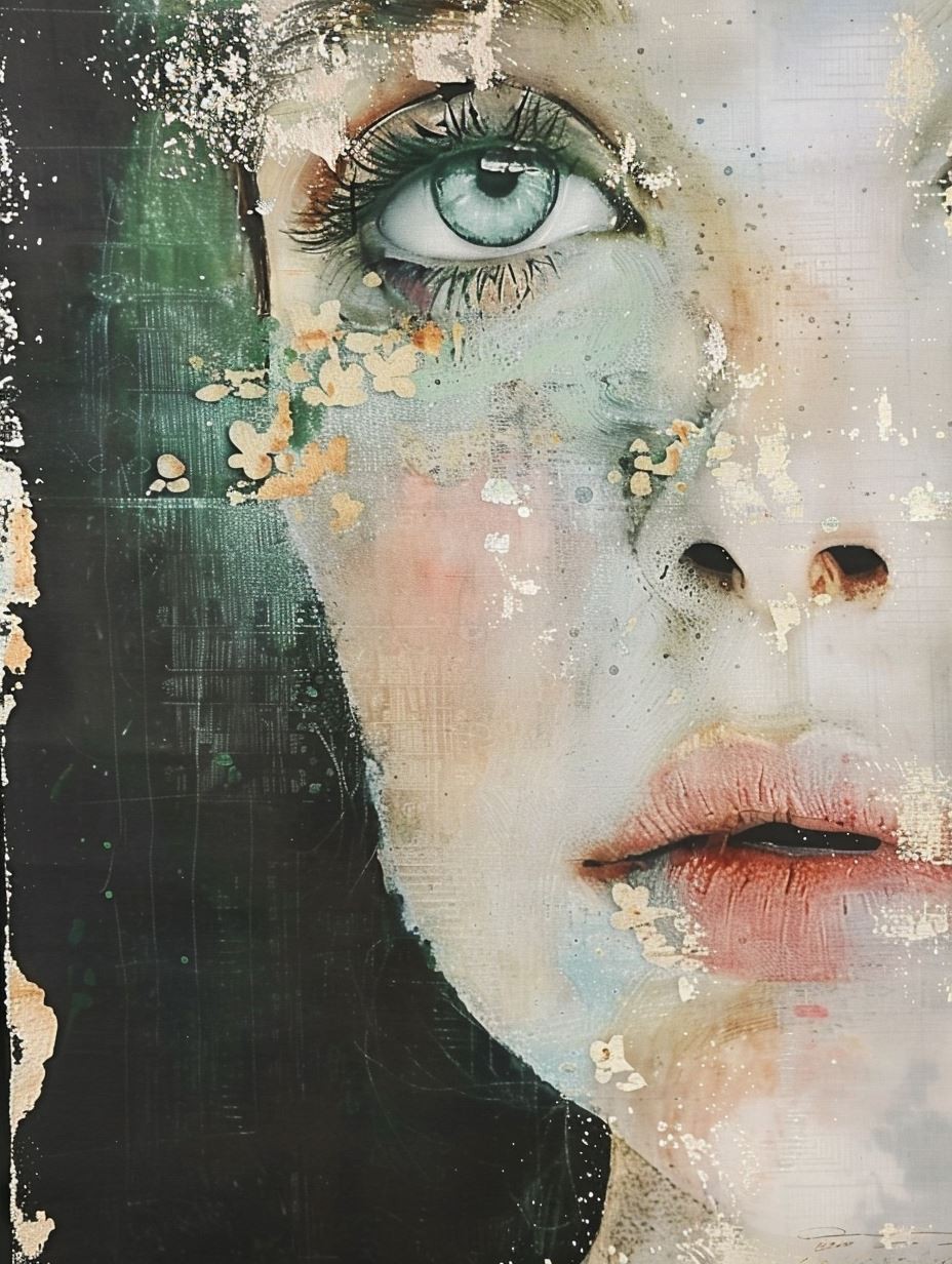 Fragmented Gaze of Ethereal Beauty - Image 1