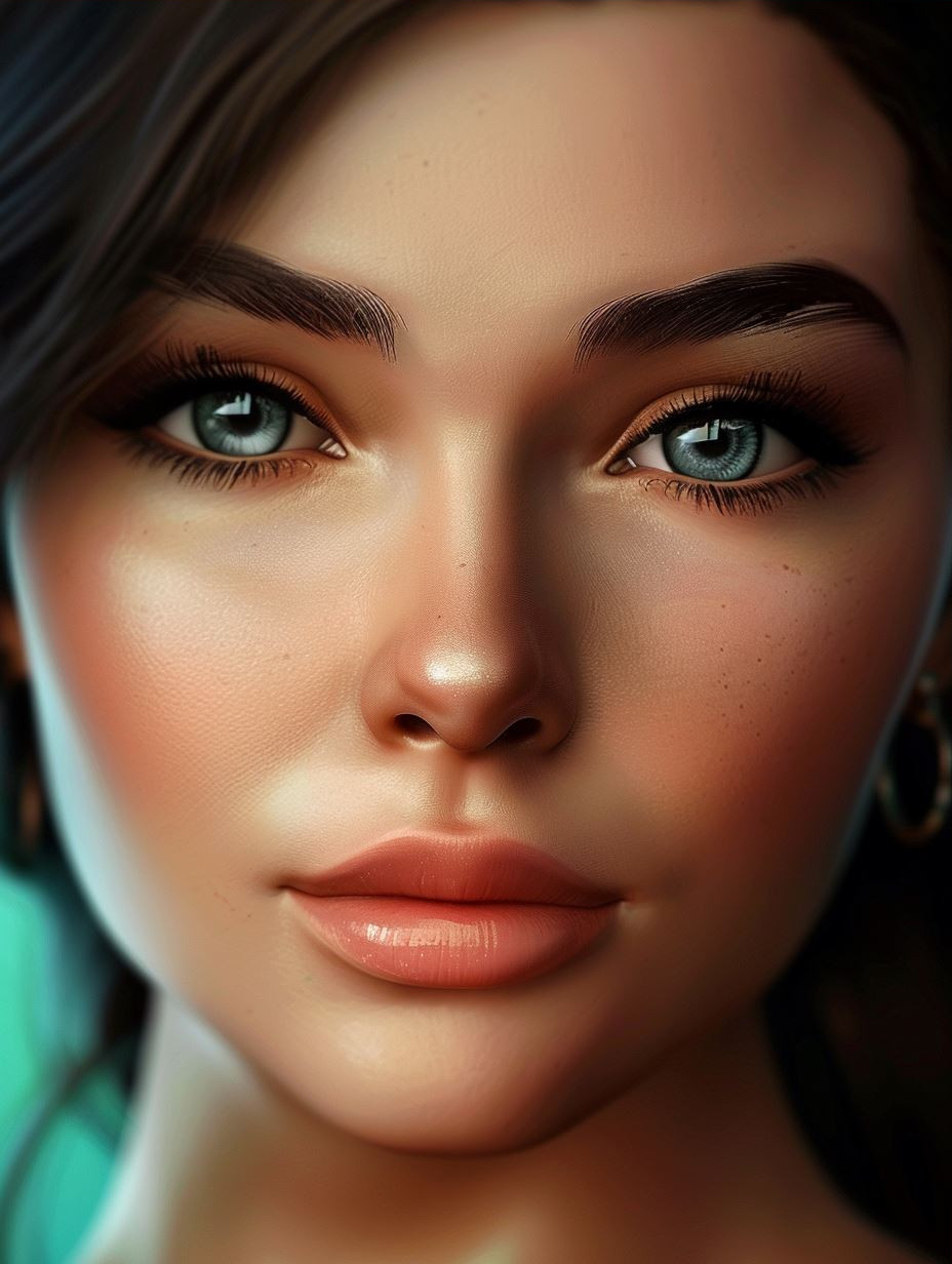 Ethereal Gazes: A Study in Digital Beauty - Image 3