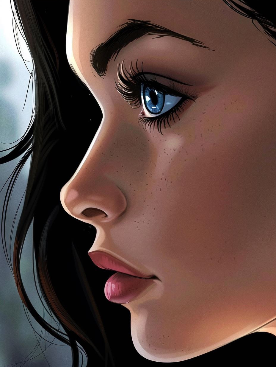 Serene Profile in Soft Light - Image 3