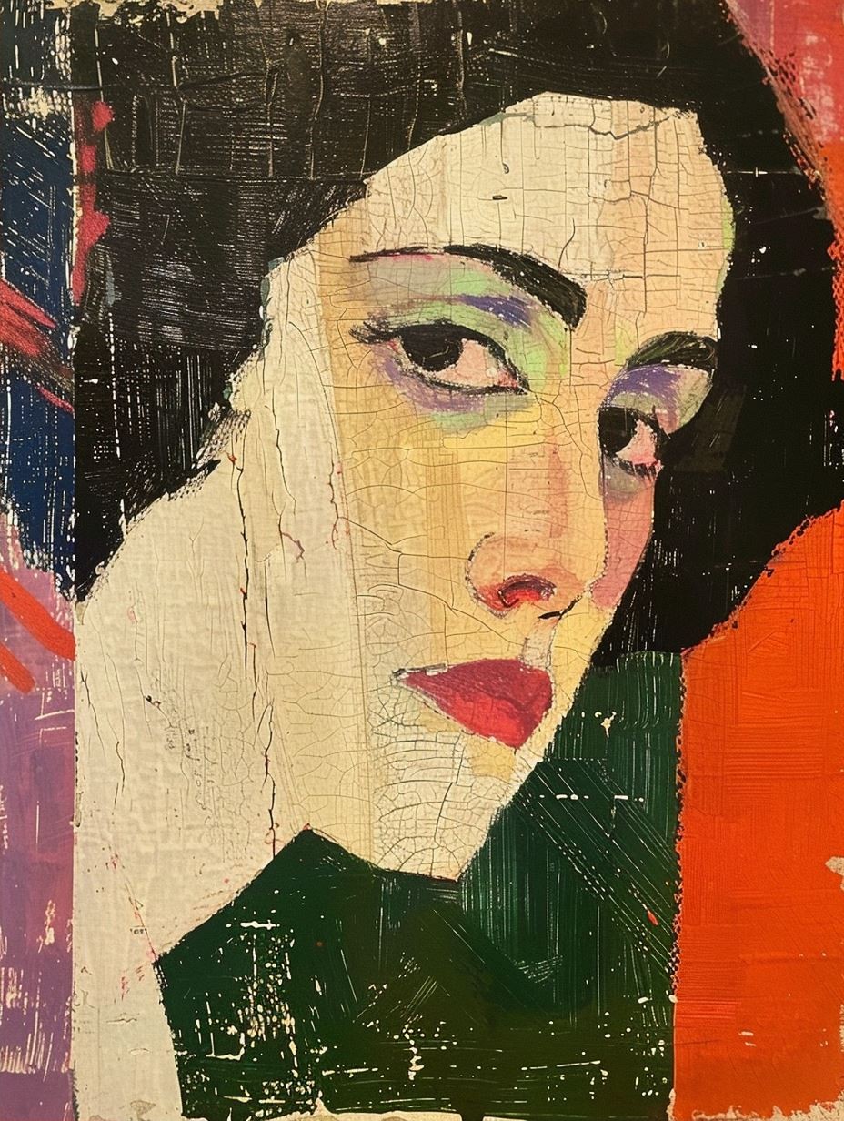 Fragmented Gaze in Bold Color - Image 2