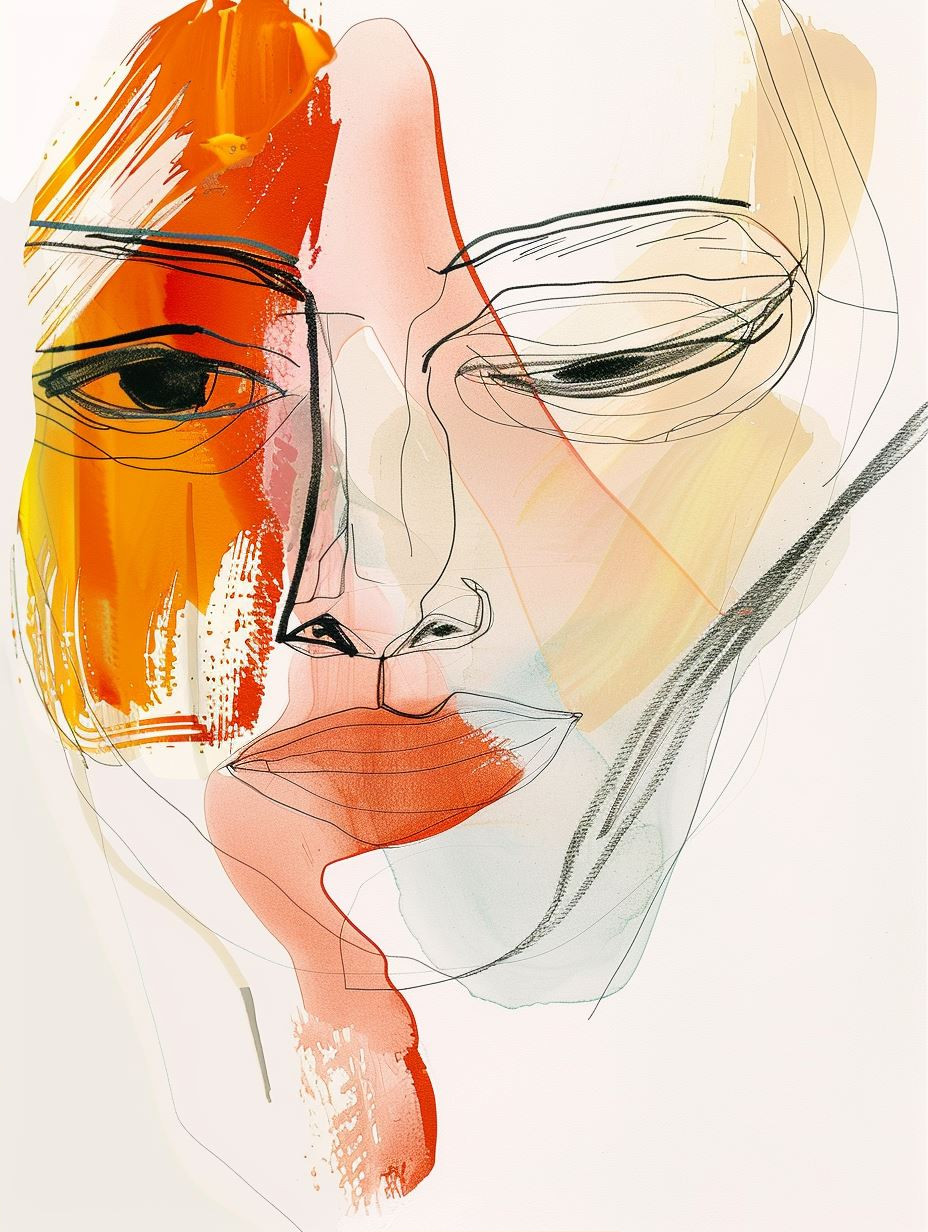 Abstract Faces in Vibrant Color - Image 2