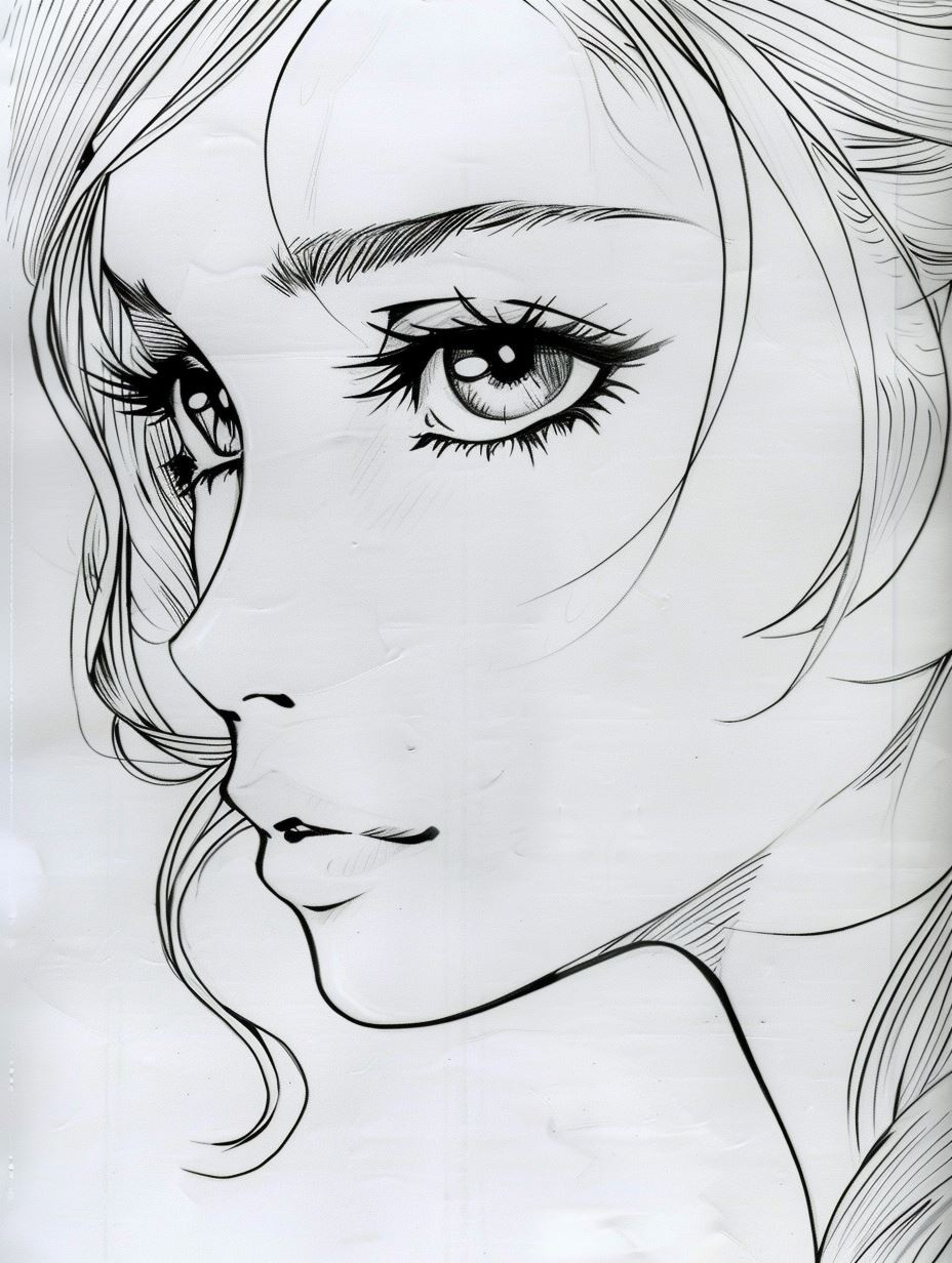 Ethereal Gazes: A Study in Line Art - Image 2