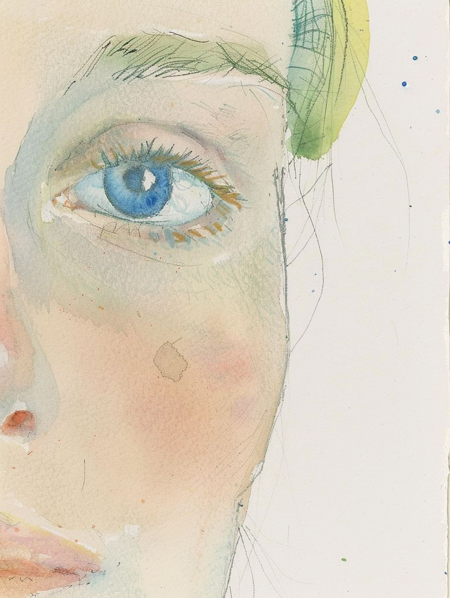Ethereal Gaze Watercolor Studies - Image 4