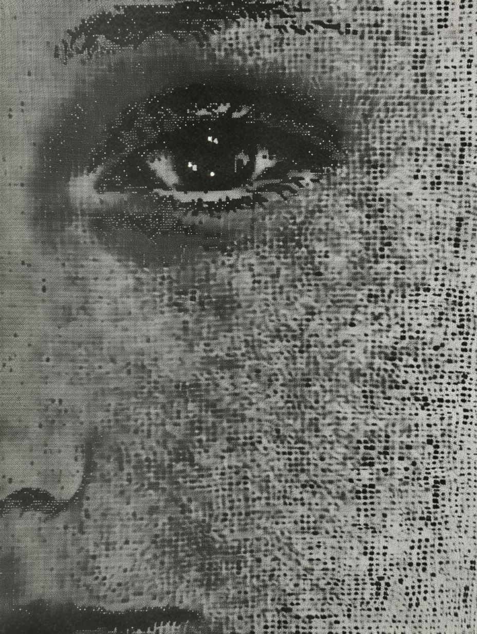 Fragmented Gaze in Monochrome - Image 2