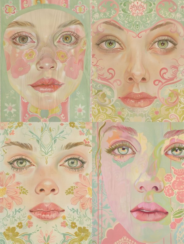 Ethereal Pastel Floral Portraits
