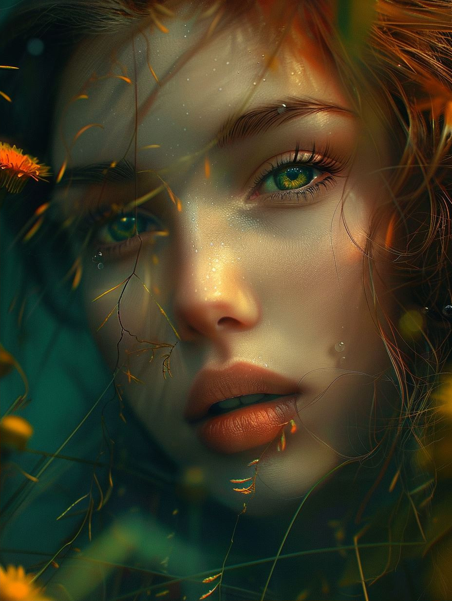 Ethereal Teal Gaze - Image 2
