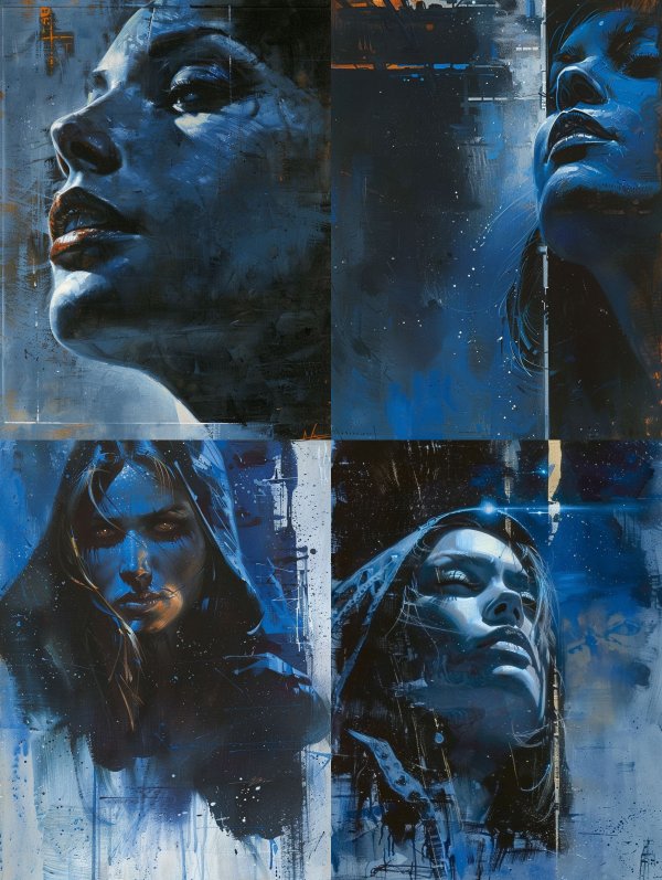 Azure Shadows of Digital Soul