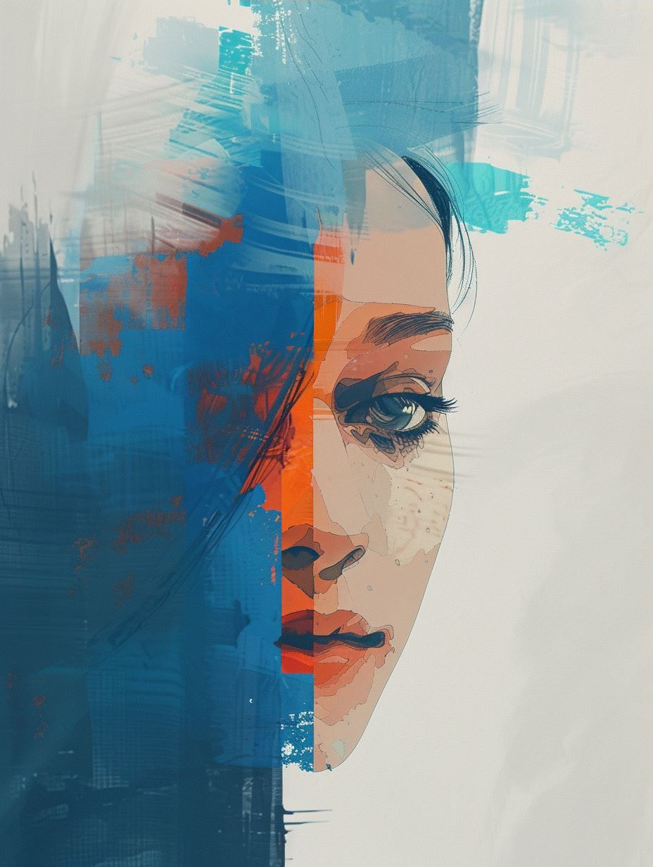 Fragmented Soul in Azure Tones - Image 3