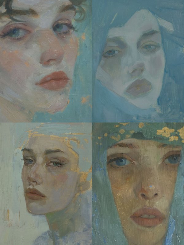 Ethereal Impressionist Pastel Portrait