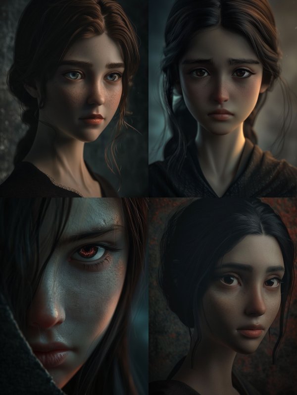Melancholy Gaze of Dark Portraits