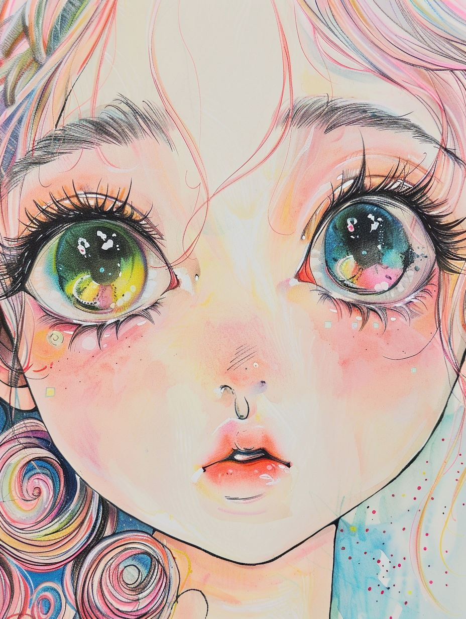Dreamy Gaze: Ethereal Anime Portraits - Image 4