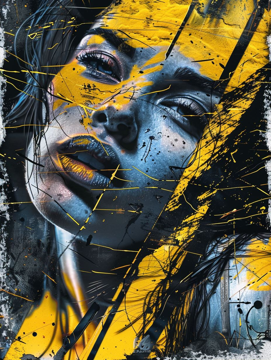 Golden Shadows Abstract Portraiture - Image 2