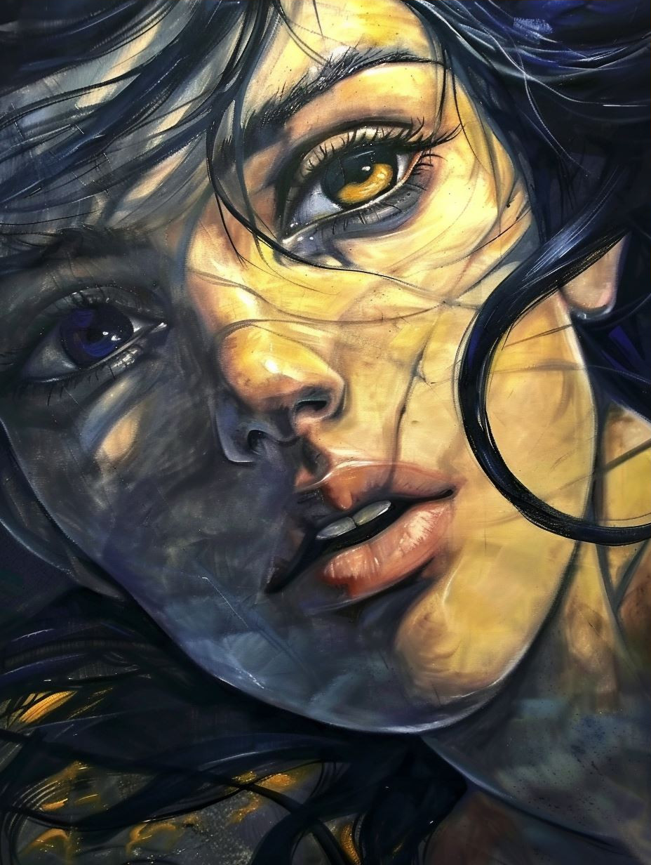 Ethereal Golden Slumber Portrait - Image 3