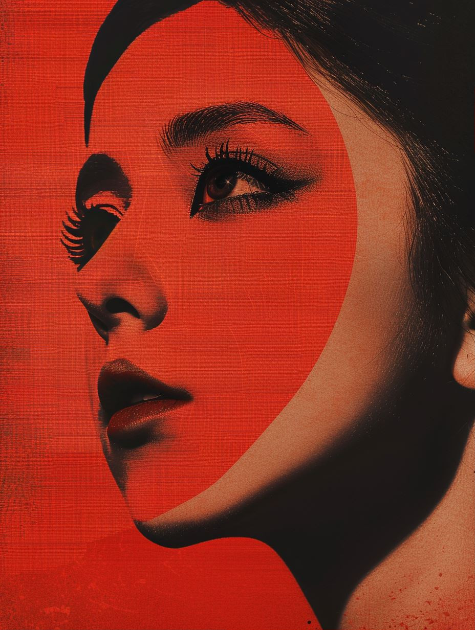 Crimson Shadows Cinematic Portraiture - Image 1