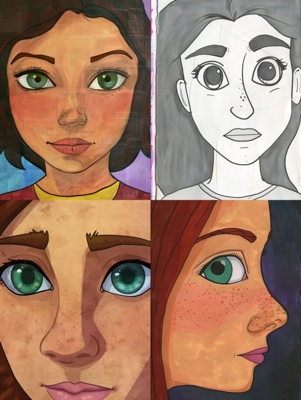 Hand-Drawn Stylized Character Portraits
