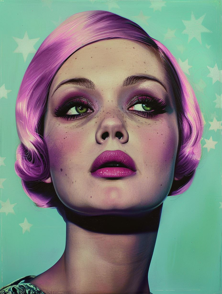 Vintage Cinematic Pastel Portraits - Image 1