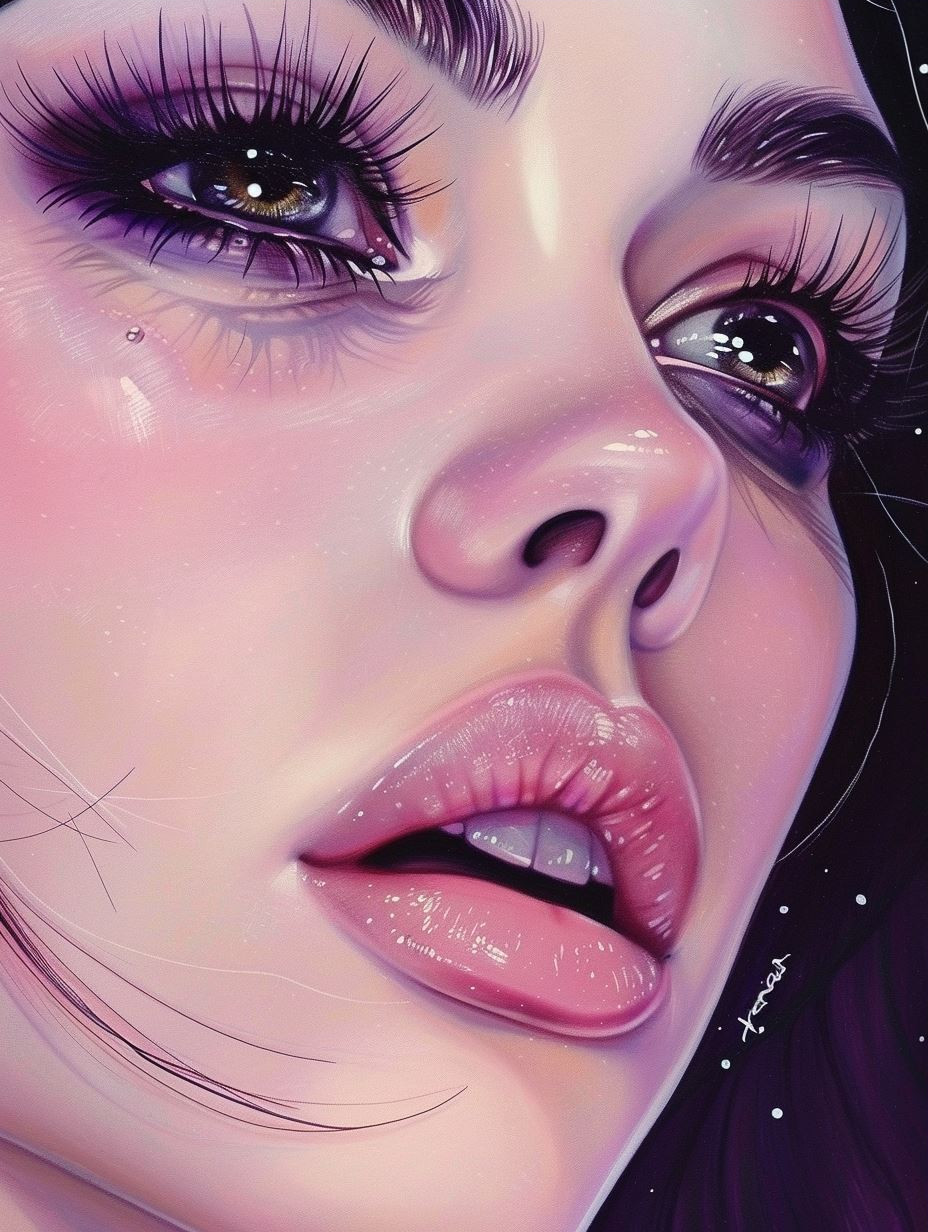 Ethereal Gaze Neon Portraits - Image 3