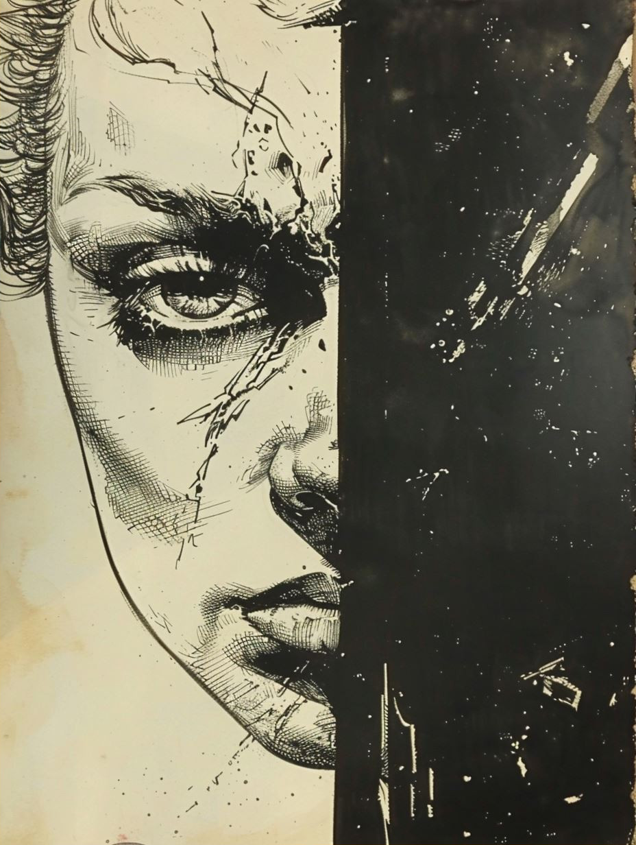Gritty Noir Comic Portrait - Image 2