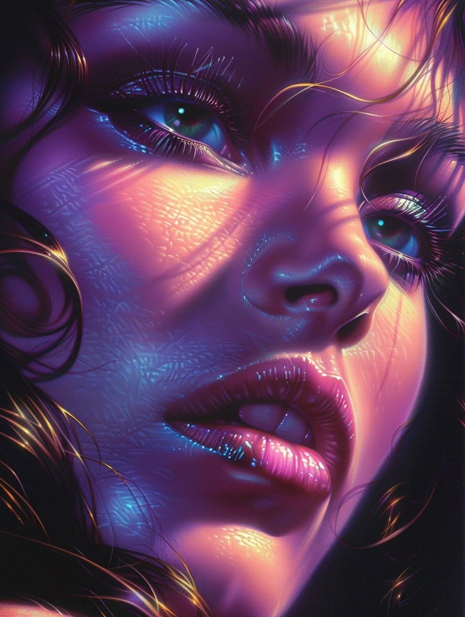 Neon Luminescence Portrait - Image 3