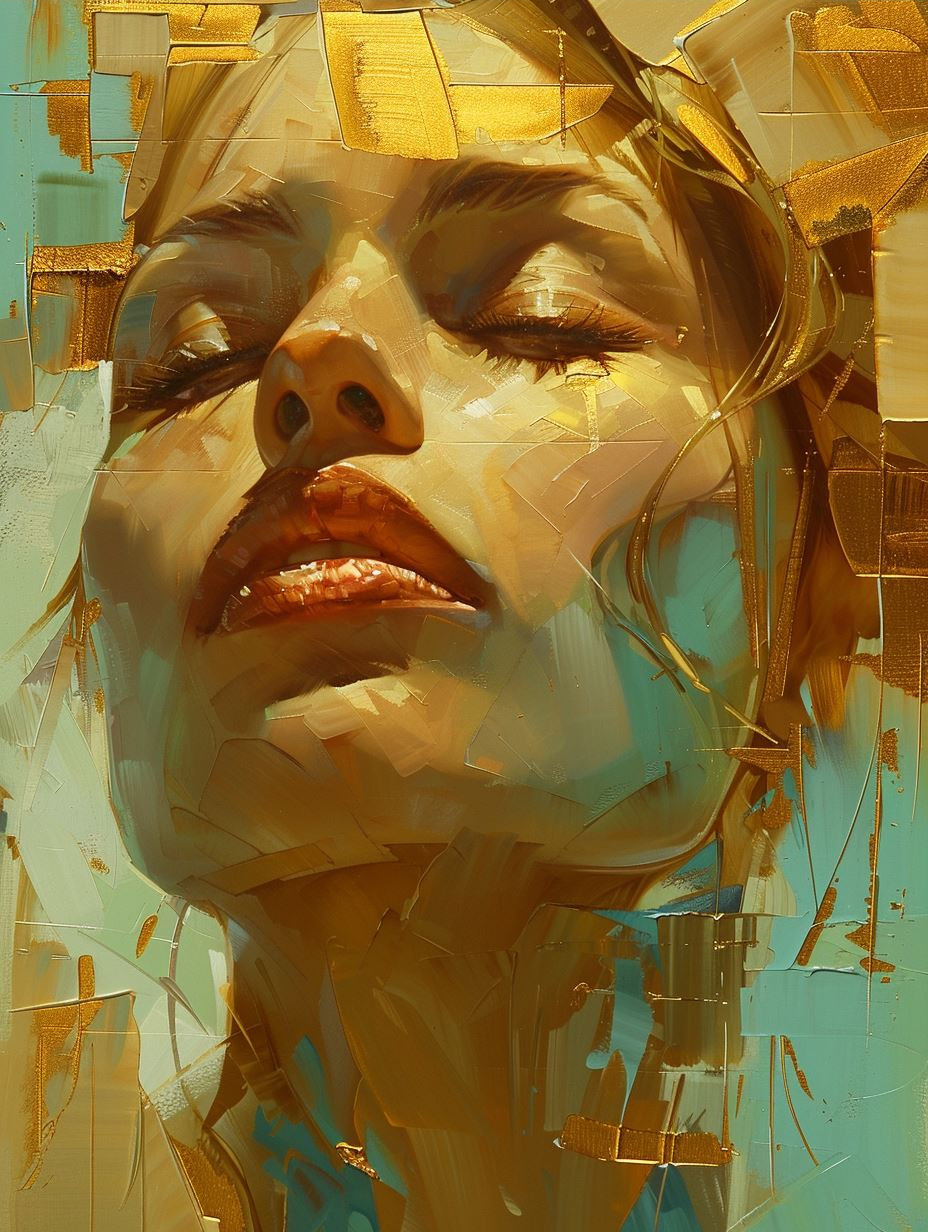 Ethereal Golden Oil Portraits - Image 3