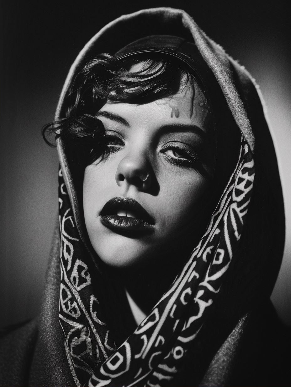 Dramatic Noir Portrait Artistry - Image 2
