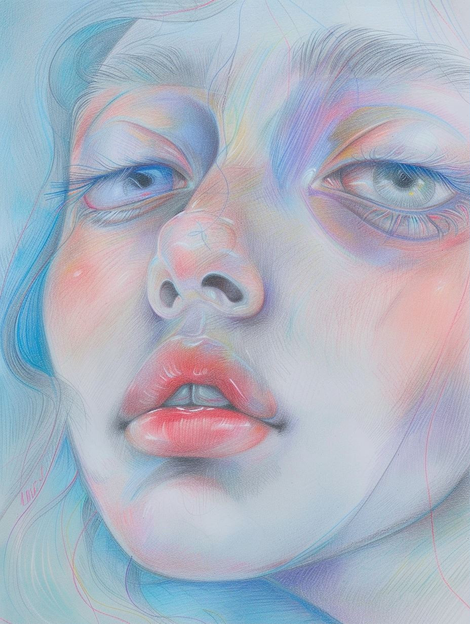 Ethereal Echoes in Pastel Blue - Image 1
