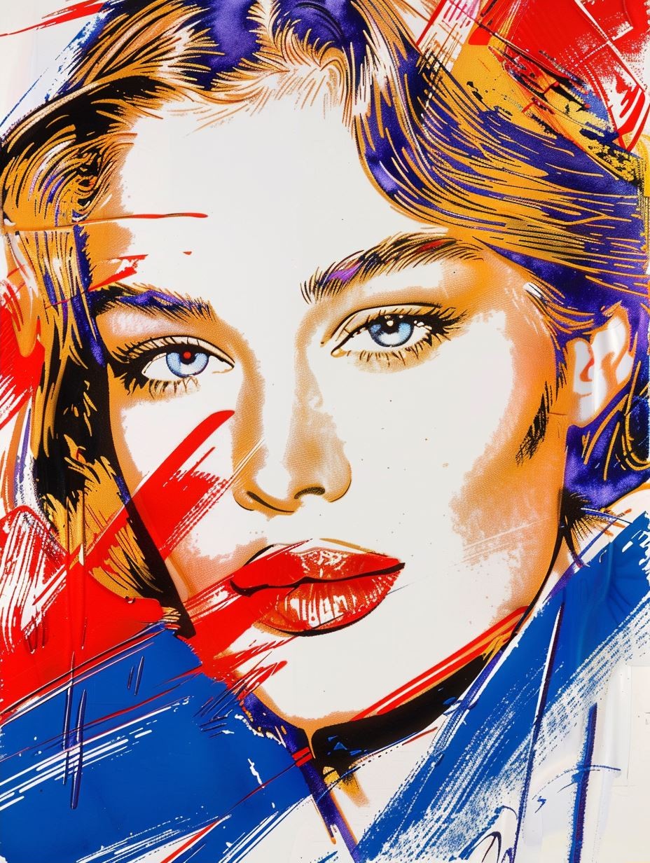 Neon Pop Art Fusion Portrait - Image 2
