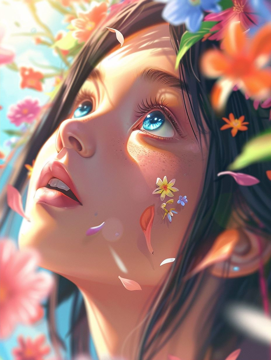 Ethereal Gazes: A Digital Portrait Study - Image 2