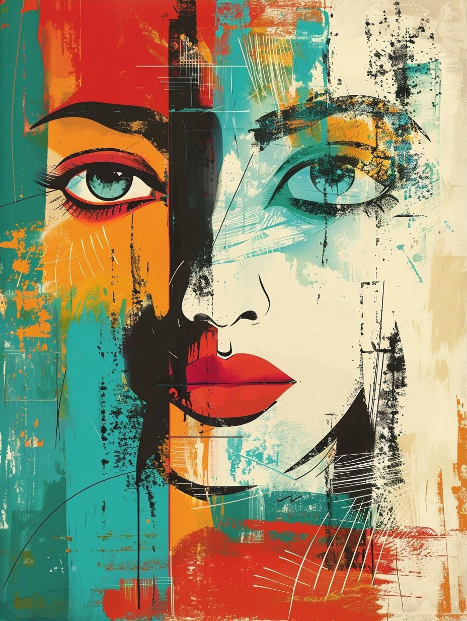 Abstract Fragmented Modernist Portrait - Image 3