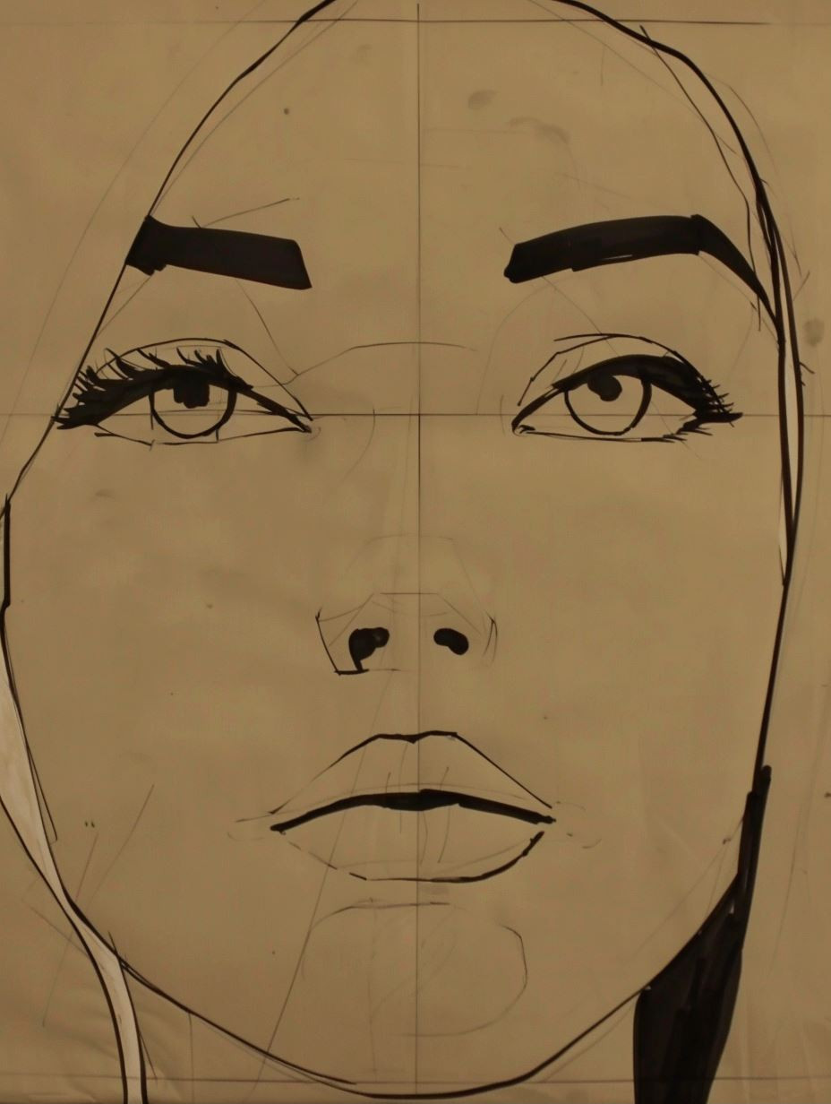 Modernist Female Portrait Study - Image 1