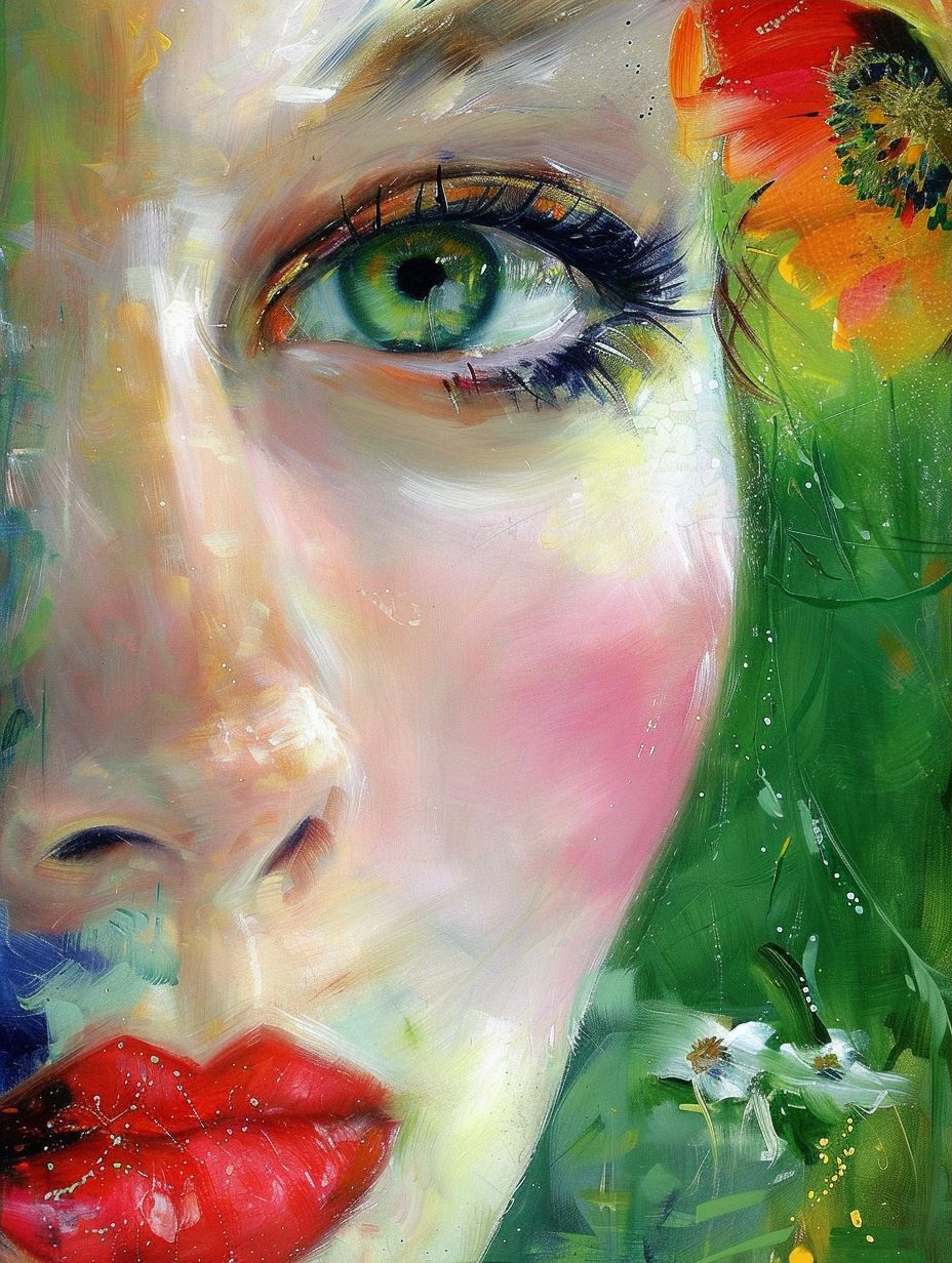 Vibrant Visions of a Floral Muse - Image 3