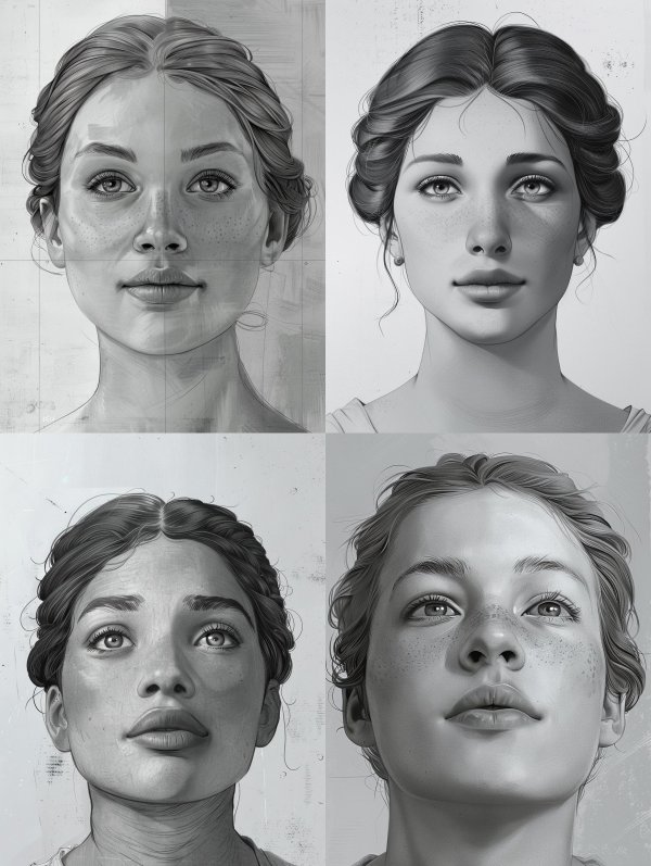 Classical Charcoal Portrait Studies