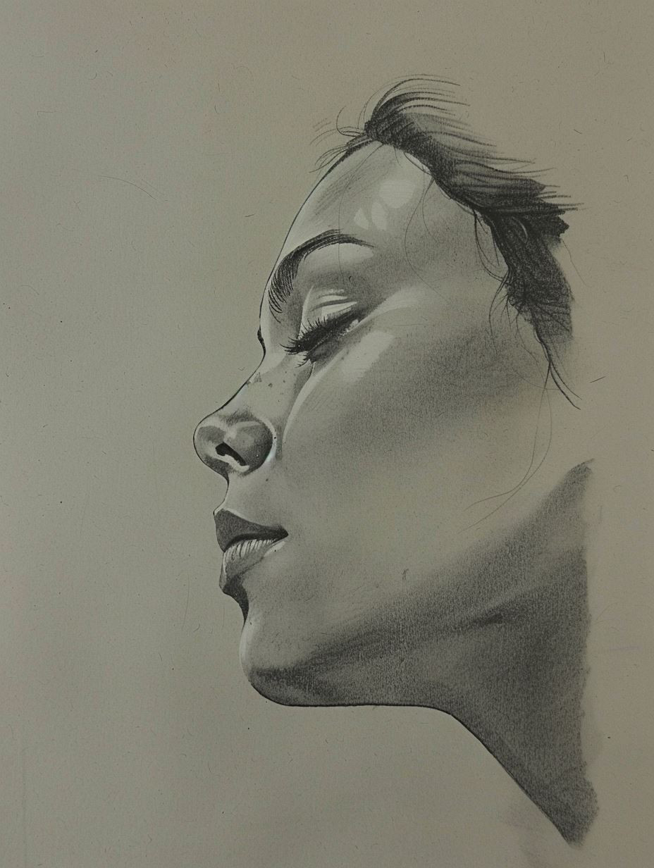 Whispers of Graphite: Four Female Profiles - Image 4