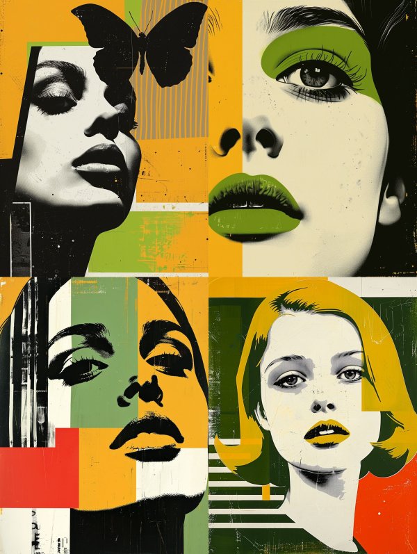 Modern Pop Art Portrait Collage
