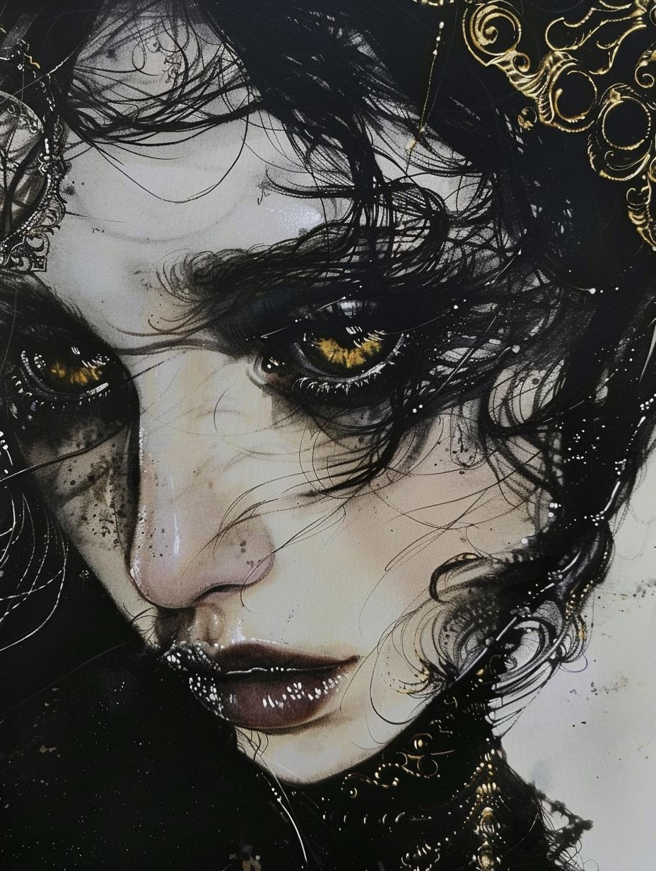 Dark Gothic Ink Portrait - Image 4