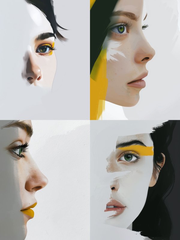 Minimalist Yellow Accent Portraits