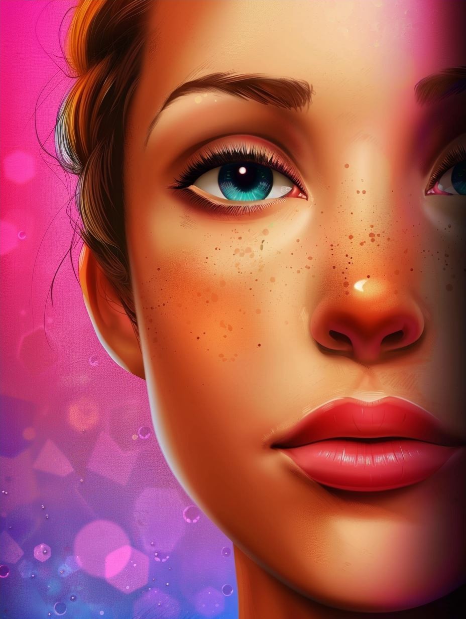 Neon Glow Digital Portrait - Image 4