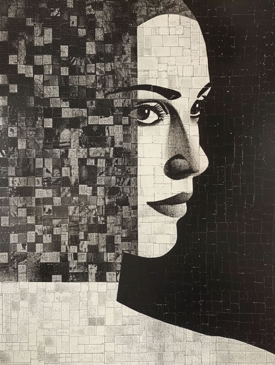 Fragmented Portraits in Digital Mosaic - Image 1