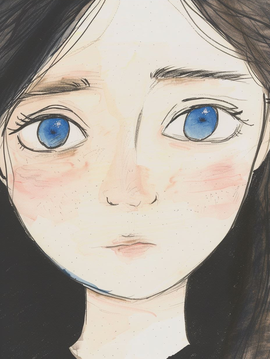 Ethereal Gaze: Anime Portrait Study - Image 3