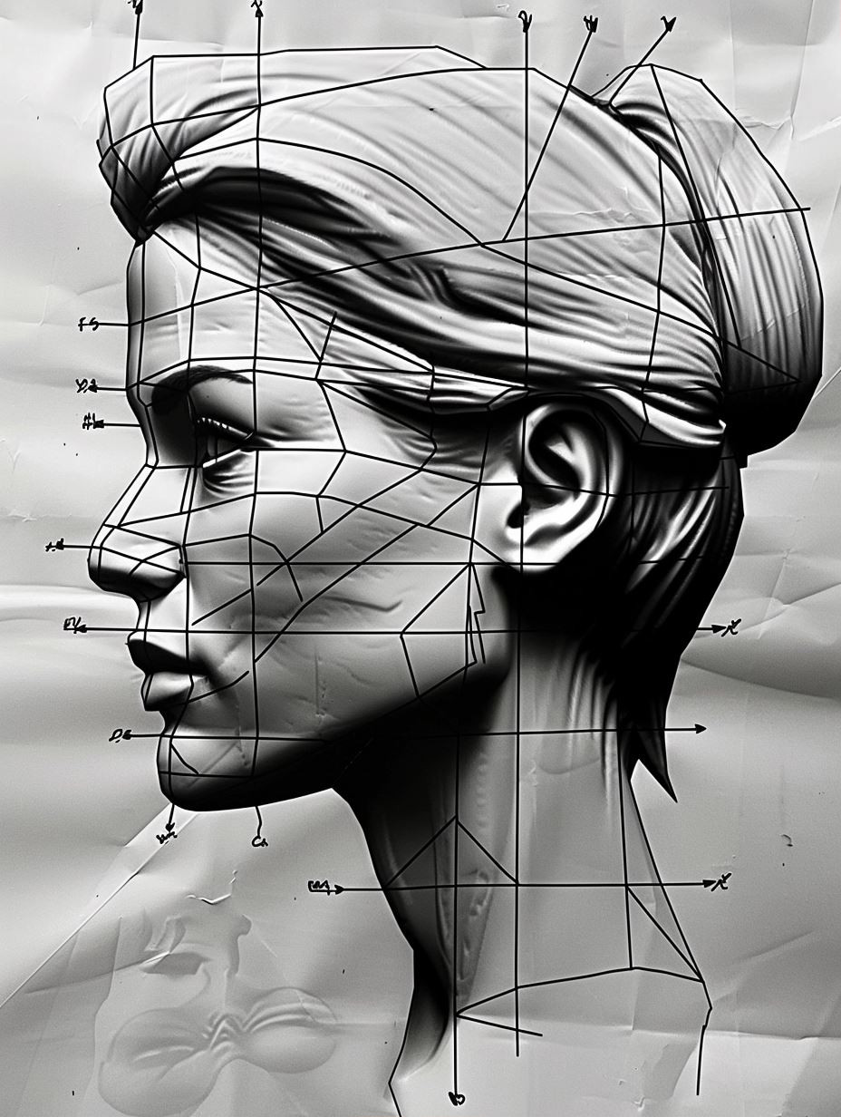 Geometric Blueprint of Human Form - Image 1