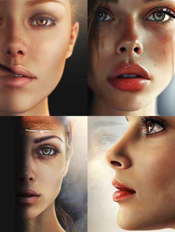Hyper-Realistic Digital Portraits of Ethereal Beauty
