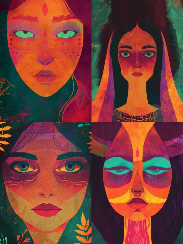 Mystic Portraits in Vibrant Hues