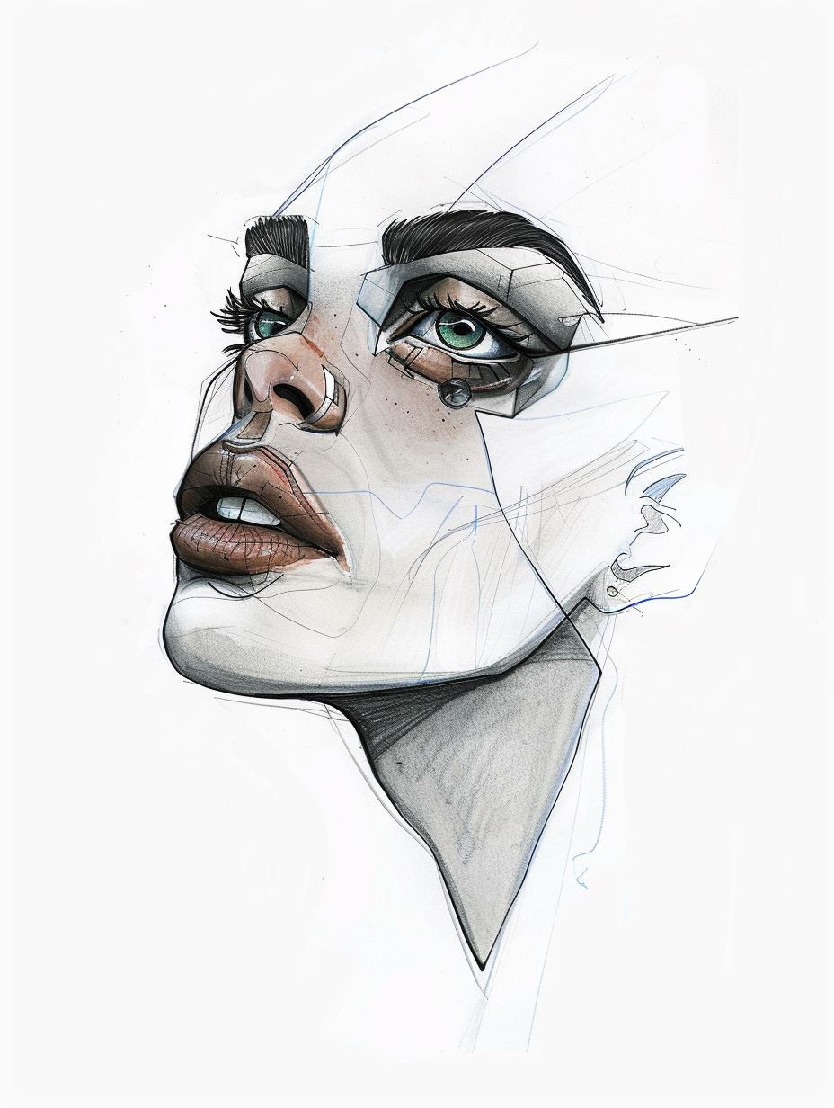 Fragmented Beauty: Surreal Portrait Studies - Image 1